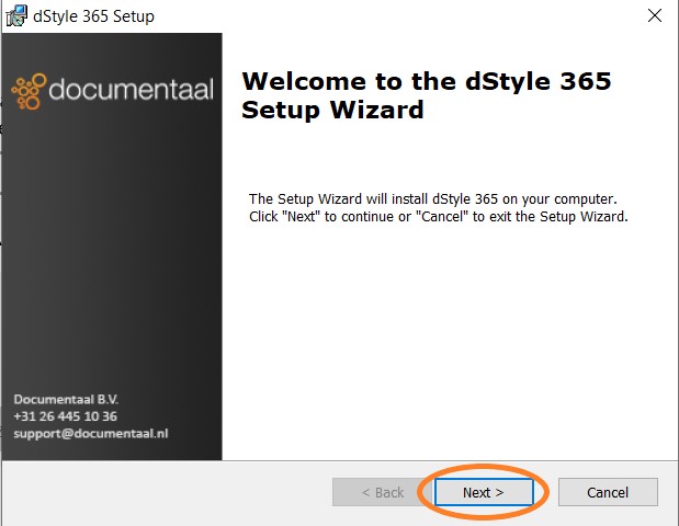 Welcome to the dStyle365 Setup Wizard